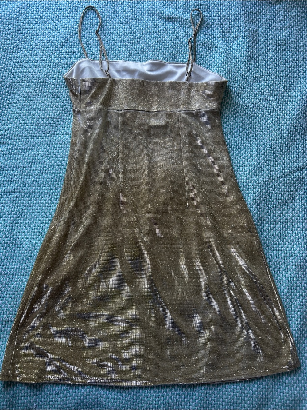 Sparkly Gold Mini Dress - Picture 3 of 3